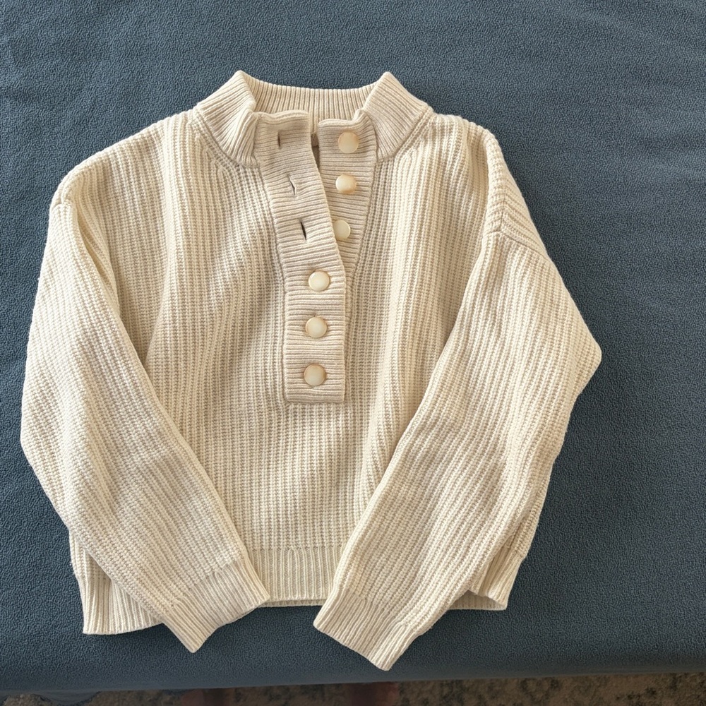 Sezane Lucas Jumper, Ecru, Medium